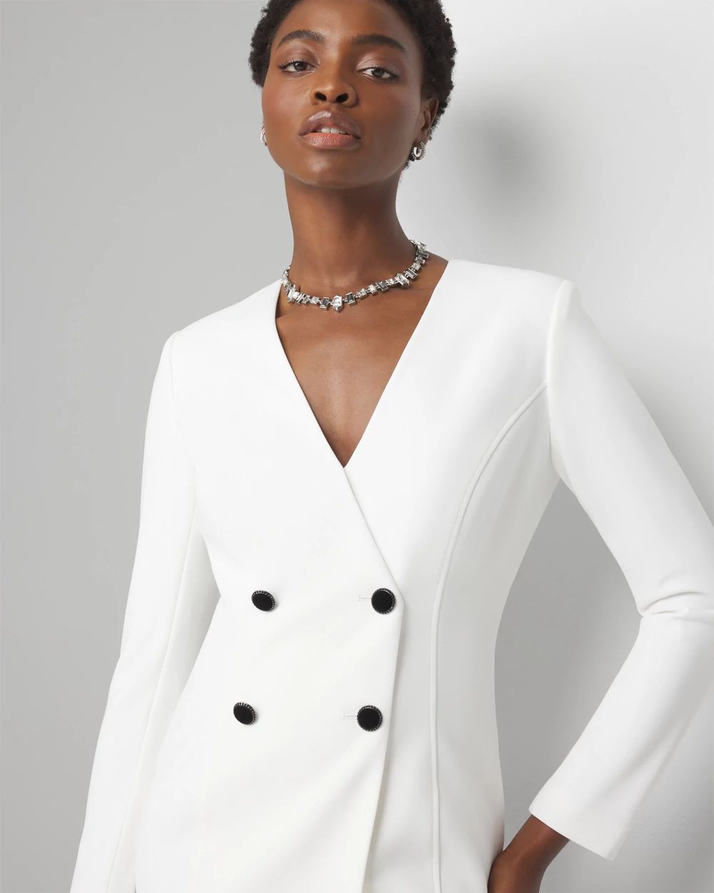 White House Black Market Women s Double Breasted Blazer Dress